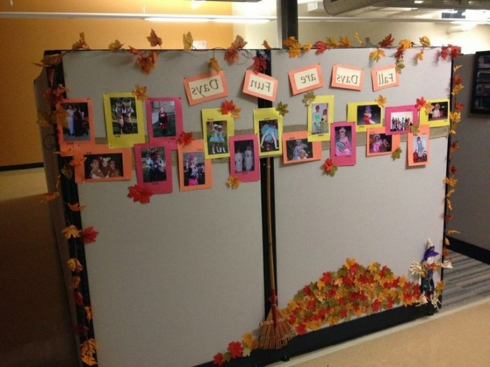 How to decorate the office for fall