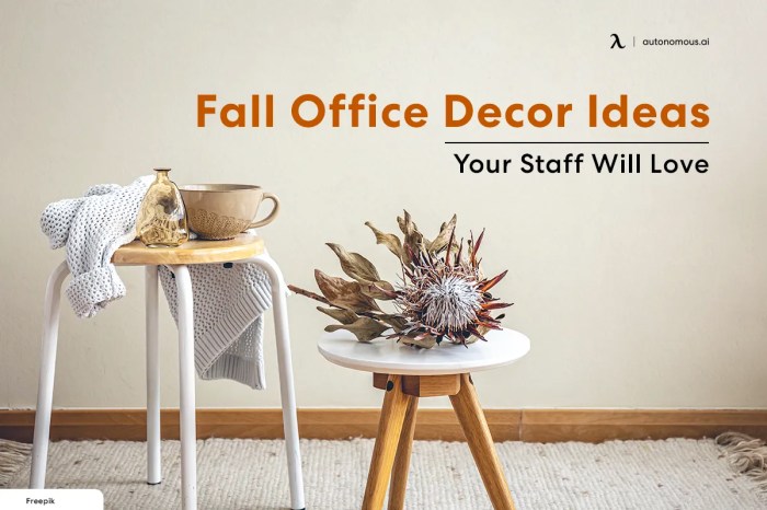 How to decorate the office for fall