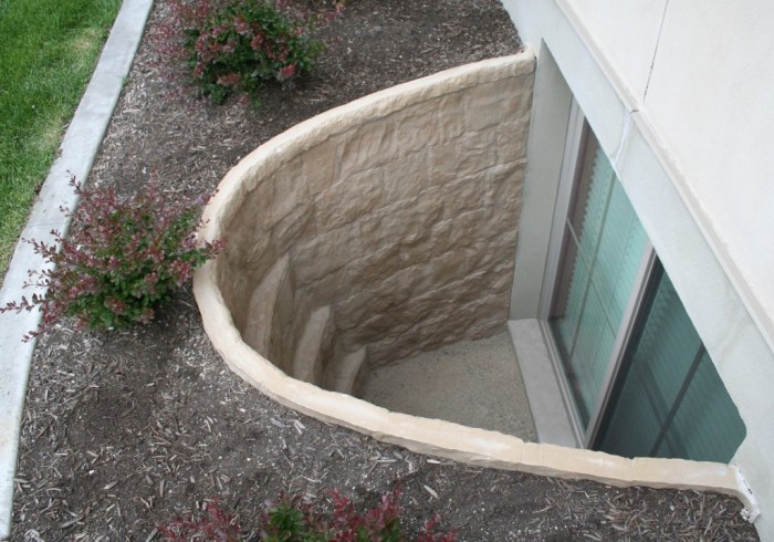 How to decorate basement window wells