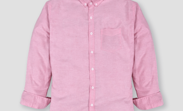 Pink and white mens dress shirt