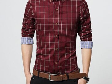 Mens fitted long sleeve dress shirts