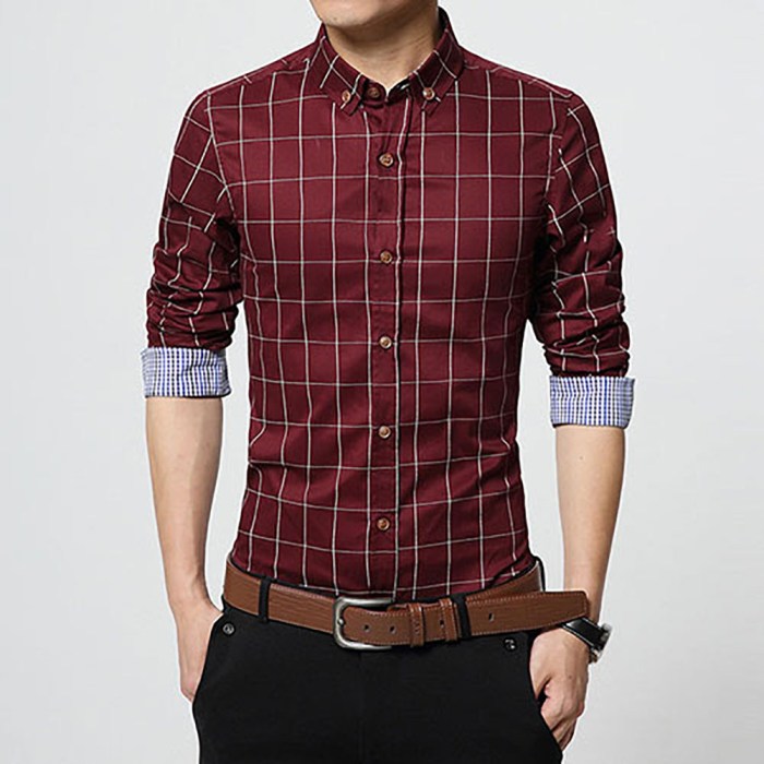 Mens fitted long sleeve dress shirts